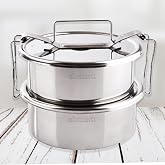 Paslanmaz &Ccedil;elik 15cm 2li Sefer Tası 1,6 Lt 2 Kişilik Isıtmalı Yemek Taşıma Kabı 800ml x2%100 Metal