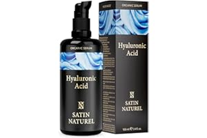 ‎SATIN NATUREL Satin Naturel Hyaluron Serum Hochdosiert 100ml – Bio Hyaluronsäure Serum Gesicht – Anti-Aging Feuchtigkeitsserum – Vegan – 24h Feuchtigkeit – Gesichtspflege für Frauen und Männer