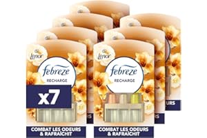 Febreze 3Volution Lenor Souffle Précieux Recharges pour Diffuseur Électrique, 7 Recharges de 20ml, 3 Parfums en Alternance, Combat les Odeurs en Continu, Jusqu'à 90 Jours