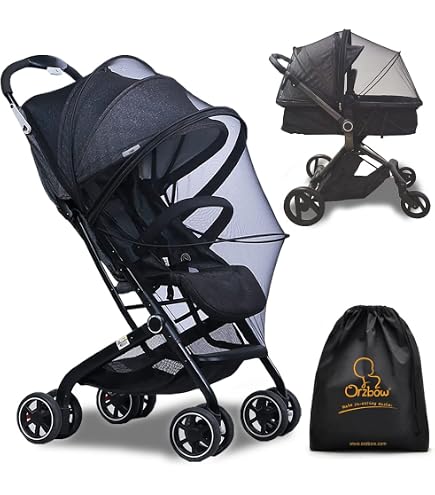 Housse Moustiquaire Pour Berceau Bébé - Anti-moustiques, Respirante, Pliable - Compatible Poussette, Parc, Lit Parental (55x100x55 Cm)
