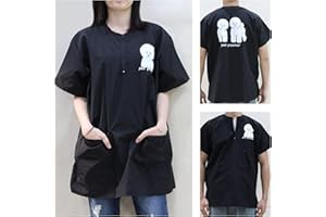 WAYUTO Short Sleeves Pet Smock with Zipper - Dog Grooming Work Clothes with 2 Pockets - Pet Shirt Dog Workwear for Men Women - Bichon - X-Large