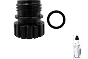 BAAQII Adaptateur de bouteille de soda à connexion rapide pour machine à vapeur Soda et bouteille en verre cristal de 0,7 L