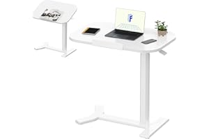 ‎FLEXISPOT FLEXISPOT Beistelltisch H5 - Flexibler Laptoptisch und Betttisch mit neigbarer Tischplatte, höhenverstellbar & mobil, ideal für Sofa, Bett & Lesestunden (Weiß)