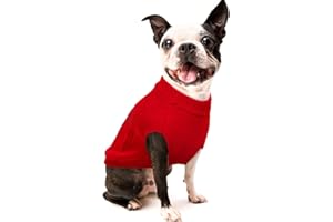 PUMYPOREITY Hundepullover, Winter Sweater Warmer Hund Strickpullover mit Zopfstrickmuster Kleidung Haustiermantel Kostüm Welpenpullover für Katzen Kleine Mittelgroße Hunde(Rot, L)