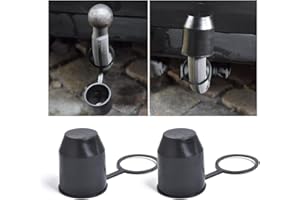 JNNJ 2 Pièces Cache Boule Attelage, Capuchon De Protection pour Attelage De Remorque, Capuchon avec Circlip De Protection Universel pour Boule D'attelage, pour Voiture, Camping-Car, Motorhome