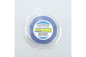 LEOO HAIR "Lace Front Support" Walker Cintas adhesivas doble cara Pegatinas hombres Sistema cabello Reemplazo Toupee Extensiones Paquetes pelucas Cierre tejido cabello Encaje Frontal(12 yardas y 1/2 pulgada)