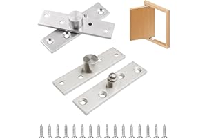 OHYER 2 Stück Pivot-Scharnier Tür Pivot Scharnier Edelstahl 360 Grad Scharnier Verdeckte Edelstahl-Türscharniere mit Schrauben Scharnier Zubehör für Fenster Schrank und Türen (Zentrum Drehzapfen)