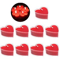 50 Stück Herz Teelichter Rot - Romantische Kerzen Für Valentinstag & Hochzeit