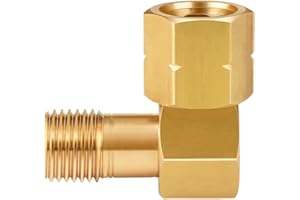 Noosverl Gas Cooker Angle Adattatore, angolo di collegamento del gas 1/4 di pollice sinistro 90° connettore - per fornello a gas, bombole di gas