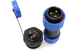 HangTon TY20 3 Pin maschio femmina connettore terminale a vite aviazione impermeabile a sgancio rapido montaggio a pannello per il potere dispositivo esterno 25A 12awg filo, montaggio a pannello