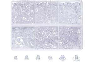 LunarCharm 420 Stück Ohrstecker Verschluss Silikon Ohrring Stopper Klar Gummi Ohrstopper Ohrringe Verschlüsse Ohrring Rücken Earring Backs für DIY Schmuckherstellung