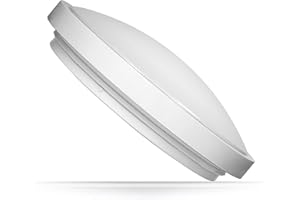 ADAKAT Deckenleuchte Wandleuchte IP54 2x E27, Metall-Rahmen, weiß