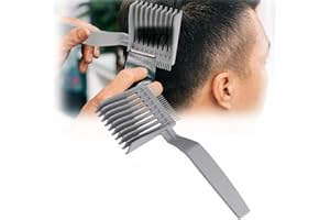 ‎ZKSXOA ZKSXOA Barber Fade Combs, Grau professioneller Haarschneidekamm, hitzebeständig, Flacher Kamm, Clipper-Kamm, gebogener Positionierungskamm für Männer, Salon