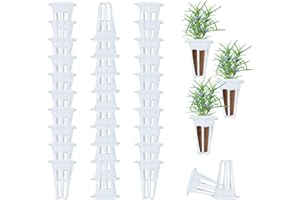 Aooccder Grow Baskets Replacement for idoo Hydroponic Growing System,Seed Pods Baskets for Indoor Herb Garden,Plant Growing Containers fit Square Grow Sponges,50 Pack, White