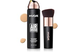 KYDA AirBrush Foundation Spray, Silky Foundation Makeup, High Coverage Smooth Creamy Finish, Lasting Lightweight Breathable, Moisturizing Makeup-#125 Nude Beige