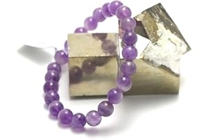 Miracles Minéraux Bracelet perle ronde 8 mm, pierre naturelle, création artisanale française, plus de 80 choix