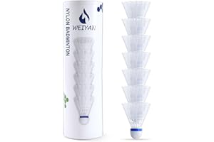 flintronic Nylon Shuttlecocks, Resistant Badminton Shuttlecocks, Professional Shuttlecocks for Beginner or Indoor and Outdoor Sports, Tough Badminton Ball for Fitness and Entertainment