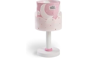 Dalber Children's Table Lamp Bedside Lamp Moon and Stars Rose