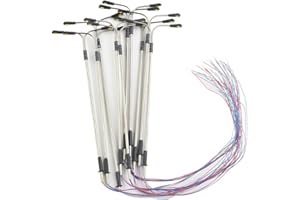 FUANA Lampioni pubbliche ferroviarie del modello della scala di HO, lampada bianca di Twohead, altezza di 10cm