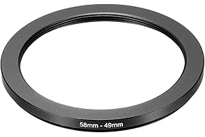 PATIKIL Step Down Ring Adapter 58mm to 49mm, Filter Step-down Rings Camera Lens Filters Metal Ring Digital for ND IR DSLR Lenses, Black