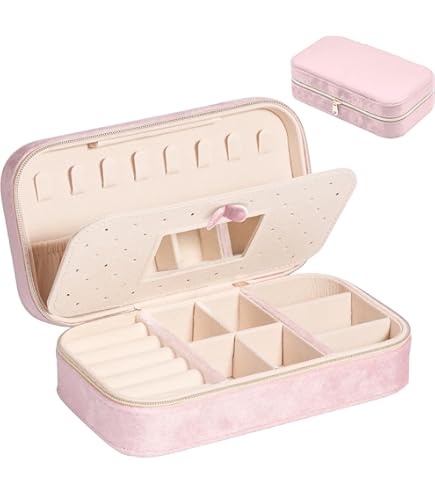 thumbnail image 2 of Personalized Jewelry Travel Case - Travel Jewelry Case Engraved With A Name - Love, Georgie 2 of 13