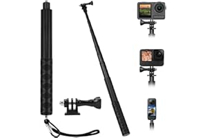BHHTBB Kompatibel mit Insta 360 150cm Unsichtbarer Selfie Stick aus Kohlefaser, Extendable, Kompatibel für Insta360 X4/X3/ONE X2/RS, Kompatibel für DJI Osmo Action, Kompatibel für GoPro Hero