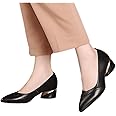 RMUNSK Women pumps sweet black pu leather high heel shoes for office women cute comfort spring