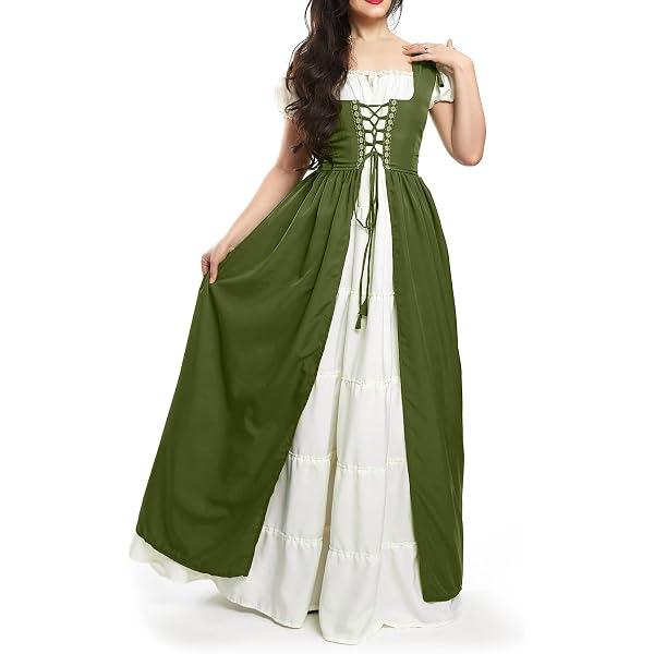 Robe Cosplay Médiévale Femme Avec Capuche - Style Gothique Vintage, Manches Larges, Corset Ajustable