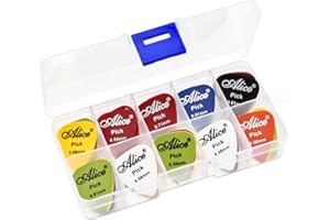 Plettri per chitarra,Skyzone 30 pezzi Plettri per chitarra a forma di cuore Plettri per chitarra per chitarra acustica, elettrica, basso inclusi 0,58 mm, 0,71 mm, 0,81 mm, 1,2 mm, 1,5 mm