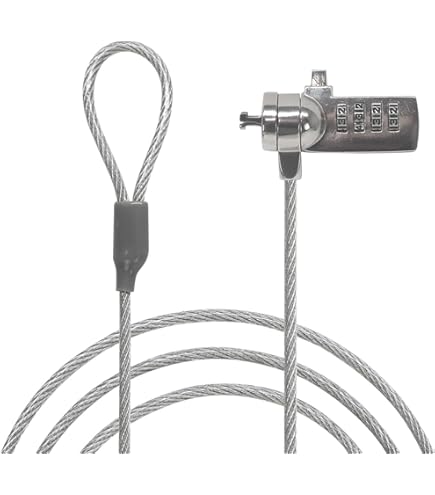 Câble Antivol Dicota D31713 Pour Ordinateur Portable - Longueur 2 M, Diamètre 4.4 Mm, Serrure à Code - Noir, Poids 130 G