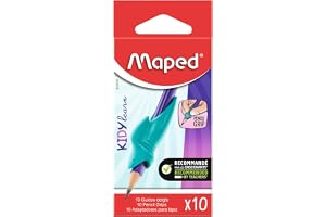 Kartad – 10 avtagbara fingerguider – fingerguide gjord av mjukt material i blått – skrivinlärningsverktyg för grafiter.