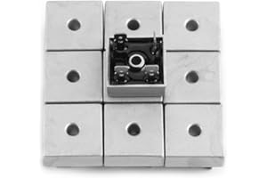 WALFRONT 10pcs de 50A 1000V Redresseurs en Pont Diode Monophasé Phase Simple Boîtier Métal KBPC5010