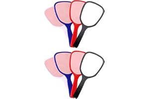 PMELCXD 8 Pièces Miroirs à Main de Maquillage avec Poignée Miroir de Maquillage de Voyage Miroir Cosmétique de Poche Miroir de Vanité Portable pour Camping, Maison, 7 Pouces de Long, 4 Couleurs