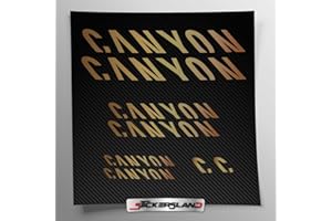 Sticker Kit Compatible with MTB Mountain Bike Frame and Helmet | Decals Sticker Decal Bike Logos | Stickersland® – Canyo (Matt Metallic Copper)