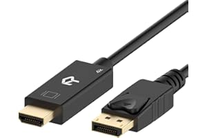 Rankie Cable DisplayPort (DP) a HDMI, Cable Macho a Macho, Compatible con Resolución 4K, 1,8 m (Negro)