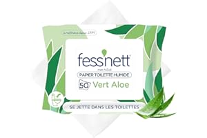 FESS NETT Fess'nett Papier Toilette Humide Aloe Vera, Le paquet de 50 lingettes