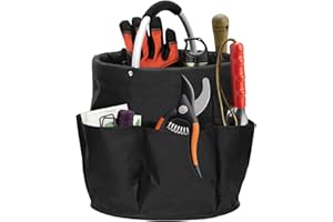 AUSYIWI Hogar Bolsa de Mano Almacenamiento con Bolsillos, Bolsa de Jardín Herramienta Resistente y Portátil - Organizador de Herramientas de Jardinería