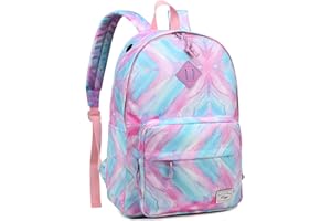 Kasgo School Backpack, 15.6 Inch Classic Lightweight Water-Resistant Rucksack Backpack for Men Women Teens Girls Boys Kids to School, College, Travel, Work