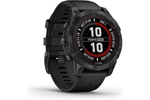 Garmin fēnix 7 Pro, Solar - Montre GPS Multisports connectée – Gray avec Bracelet Noir – Boîtier 47 mm