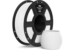 ELEGOO Filamento PLA 1.75 1KG Blanco, Filamento para Impresora 3D, Precisión Dimensional +/- 0.02mm, Carrete Filamento 3D,para Mayoría Impresoras 3D