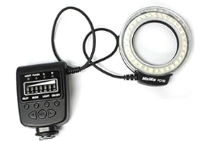 Meike LED Macro Ring Flash Light FC-100 with LCD Display Power Control,Adapter Ring for Canon Nikon Pentax Olympus DSLR Camera Camcorder