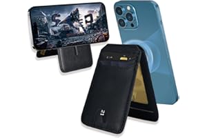 ONATISMAGIN Portefeuille magnétique, Compatible avec Le Portefeuille MagSafe, Porte-Cartes avec Support réglable, 3 Cartes emplacements, Portefeuille de Blocage RFID Compatible avec Les séries iPhone 15/14/13/12