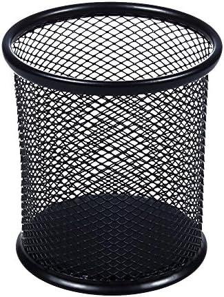 Winrembrandt Black Wire Mesh Pencil Organiser Cup Holder Office And Pen Cup Desk Tidy