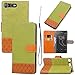Price comparison product image GHC Cases & Covers, for Sony Xperia XZ1 Compact, Mixed Color Stitching Leather Stand Pouch Case with Card Slots ( Color : Green )