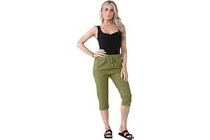 Fashionesta Flowk® Ladies Stretch Plain Magic Italian Shorts - Womens Comfy Crushed Casual Summer Short Joggers Stretchy Capri Bottom Pants Plus Size 8-22