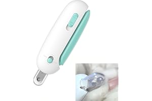 AFIODA 1PCS Cat Nail Clippers for Cats, Blue, Adjustable Safety Guard, Professional Stainless Steel Pet Nail Trimmer with Hidden Nail File for Kittens and Small Cats