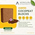 AgriGuru Cocopeat Block | 5 KG | Coir Pith Block | Coconut Fibers | Soil Media | Soil Amendment | Potting Soil | Growing Media | Germination Media |