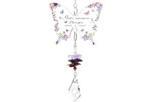 GYOUNGT Butterfly Mother Day for Mum Gifts, Crystal Suncatcher Gifts Best Mother Ever Birthday Gifts Christmas Anniversary Graduation Gifts (butterfly)