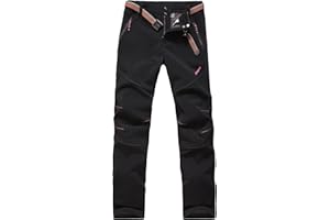 VERTAST damskie wiatroszczelne wodoodporne wysoce elastyczne termiczne polar wędrówki kemping spodnie na zewnątrz softshell spodnie, czarny, S