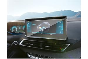 SXCY Peugeot 3008 5008 2021 2022 2023 Film de Navigation Protection, 10" Navigation Écran en Verre Trempé Protecteur, Anti-trace de Doigt, 9H Anti-Rayures, HD Film Ultra Claire